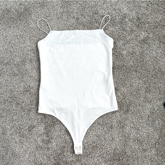 Banana Republic White Spaghetti Strap Tank Top Bodysuit Size XS - Picture 1 of 4